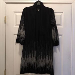 Forte 100% Cashmere duster/cardigan sweater
